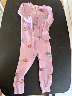 Pekkle Baby Size 12 Months Footless Pajamas Zip Sleeper One Piece PJs Snap Front